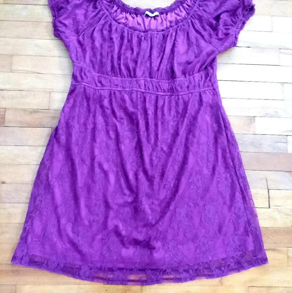 Magenta lace dress